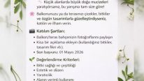 En Güzel Balkon ; Teras Bahçesi Yarışması Başlıyor!